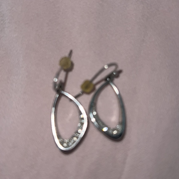 Lia Sophia silver and crystal earrings - Picture 3 of 3